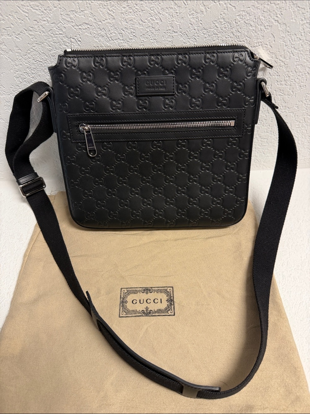 Black Fashion Messenger Crossbody Bag